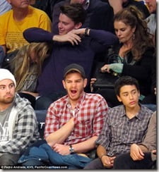 Taylor Burns Patrick Schwarzenegger girlfriend lakers game pic