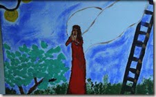 picture painted by Reeva Steenkamp, as a teenager, depicting an angel