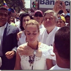 Leopoldo Lopez wife Lilian Tintori pic