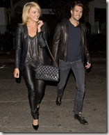 James Maslow is seen with Australian Dancer Peta Murgatroyd at SUR Restaurant in West Hollywood, CA