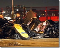 Bob Simon Car crash pictures