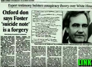 Vince Foster suicide note